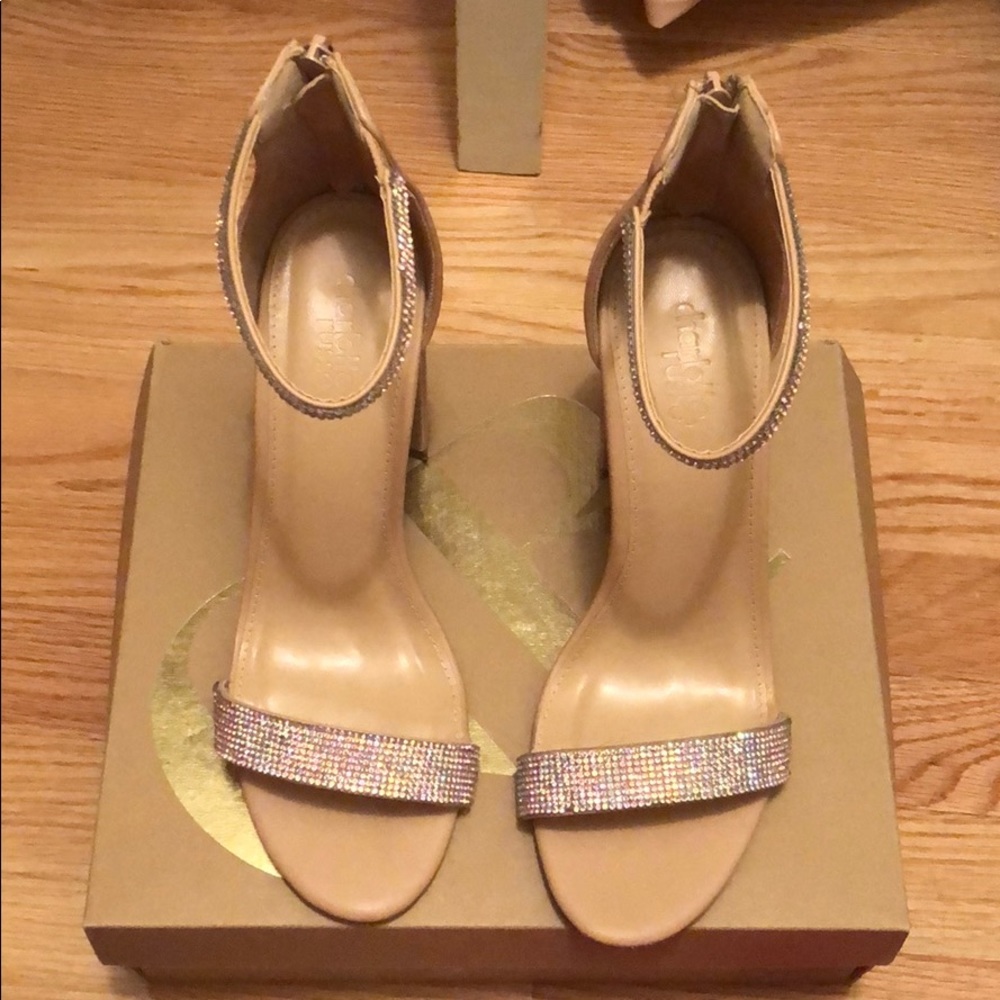 Nude and diamond heels